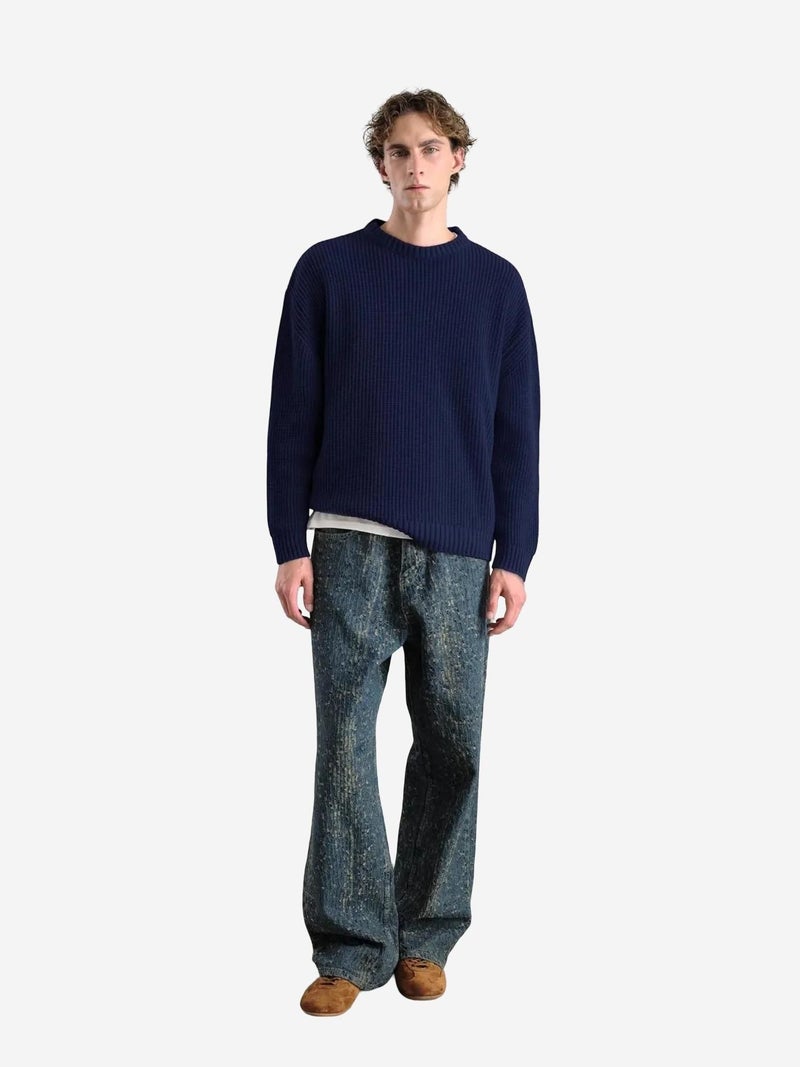 GIESTO Ribbed Crew Neck Sweater - Image 1