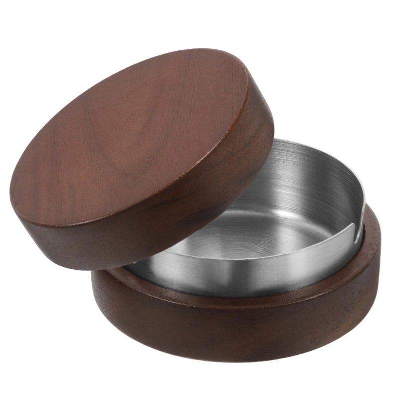 Stainless Steel Ashtray with Lid Reusable Fire Safe Cigarette Holder for Home Office - Image 2