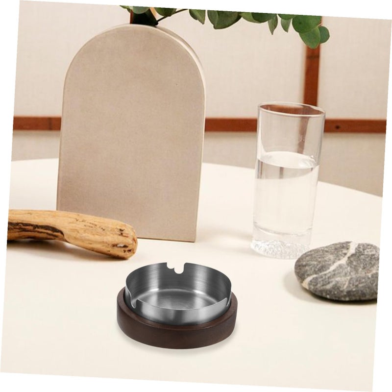 Stainless Steel Ashtray with Lid Reusable Fire Safe Cigarette Holder for Home Office - Image 5