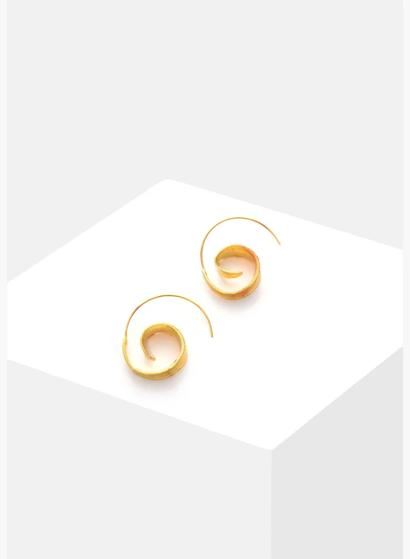 SOHI Gold Plated Designer Drop Earrings