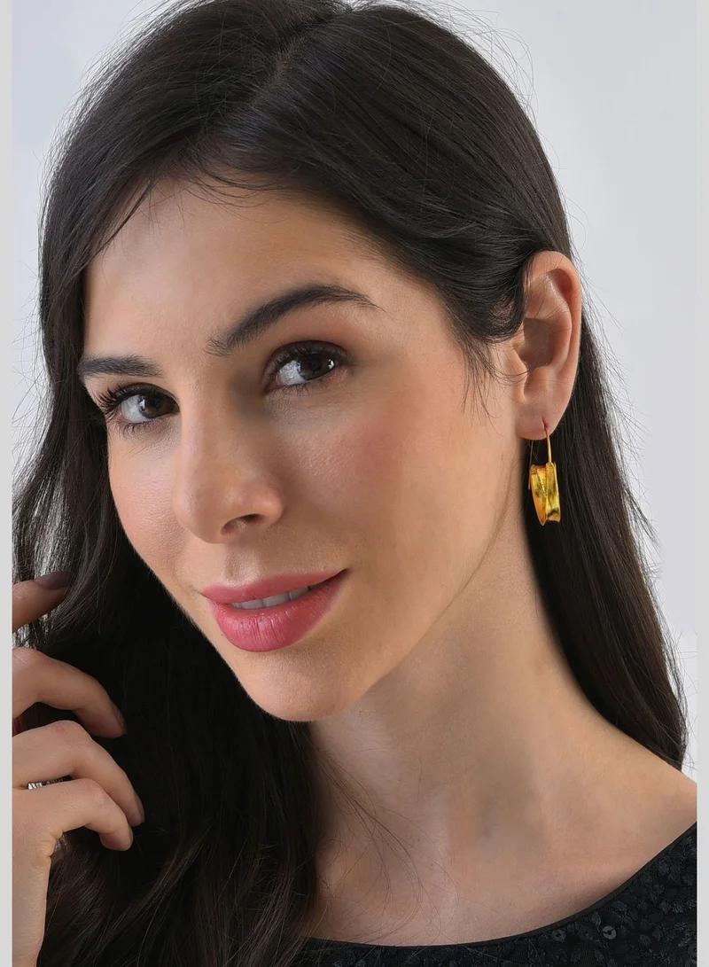 SOHI Gold Plated Designer Drop Earrings