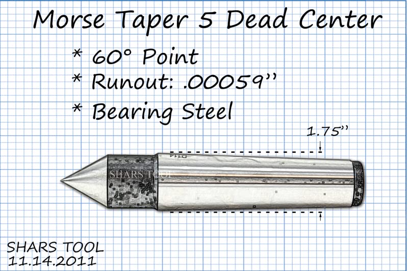 Shars 5MT Morse Taper Steel Solid Dead Center 202-3410 S - Image 5