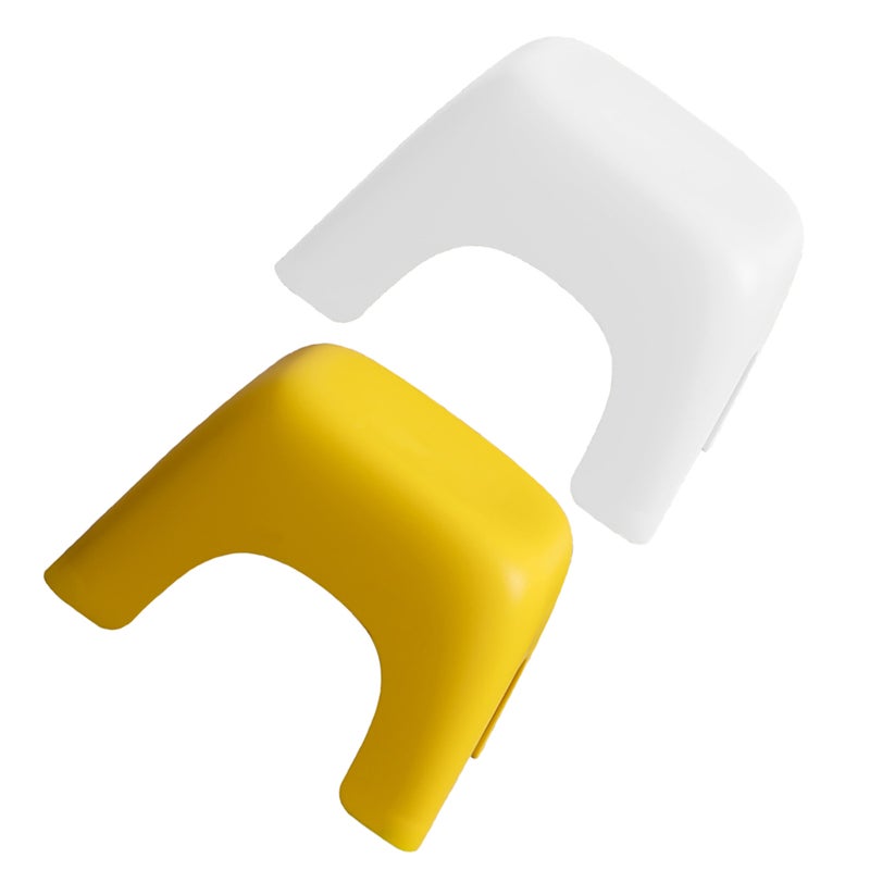 Toilet Stool 2pcs Toilet Stepping Stool Potty Stool Squat Bathroom Poop Stool Nonslip Step Stool Bedside Rest Stools For Kitchen Bathroom White Yellow - Image 4