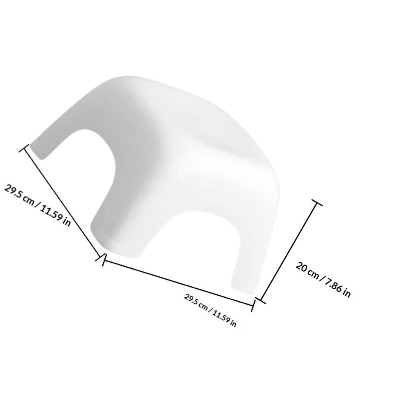 Toilet Stool 2pcs Toilet Stepping Stool Potty Stool Squat Bathroom Poop Stool Nonslip Step Stool Bedside Rest Stools For Kitchen Bathroom White Yellow - Image 2
