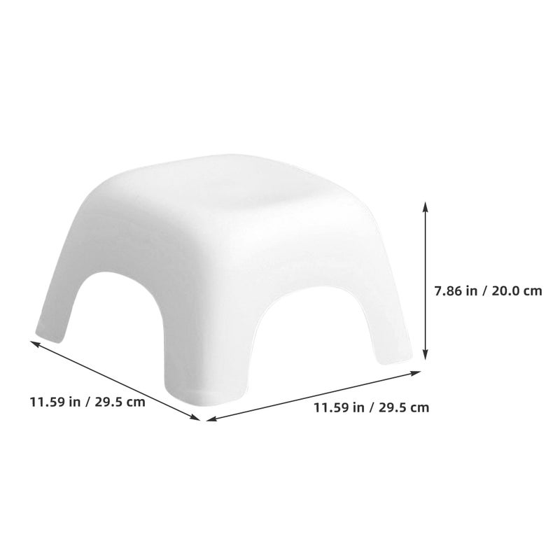 Toilet Stool 2pcs Toilet Stepping Stool Potty Stool Squat Bathroom Poop Stool Nonslip Step Stool Bedside Rest Stools For Kitchen Bathroom White Yellow - Image 3