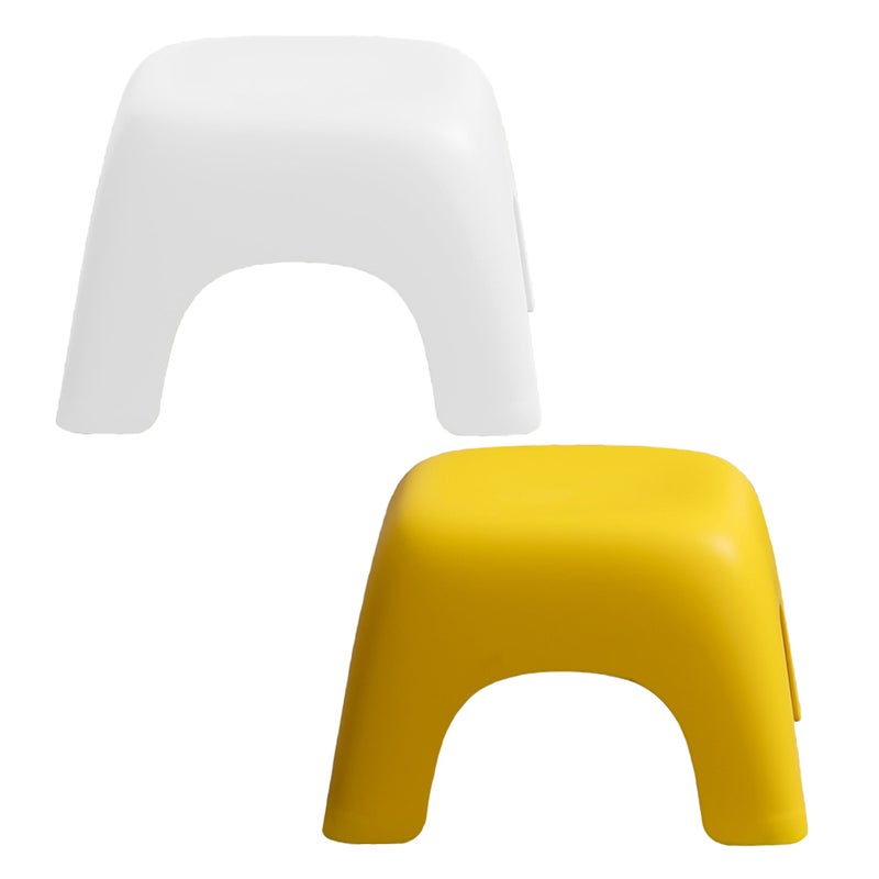 Toilet Stool 2pcs Toilet Stepping Stool Potty Stool Squat Bathroom Poop Stool Nonslip Step Stool Bedside Rest Stools For Kitchen Bathroom White Yellow - Image 5