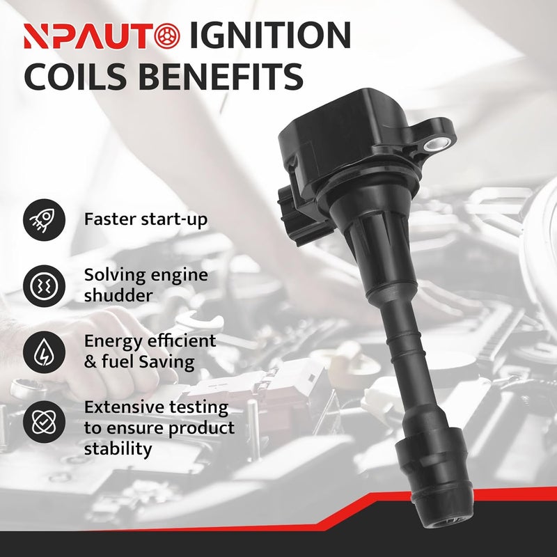 NPAUTO Ignition Coil Pack Replacement for Infiniti G35, FX35, M35, Nissan 350Z - Set of 6 - Image 2