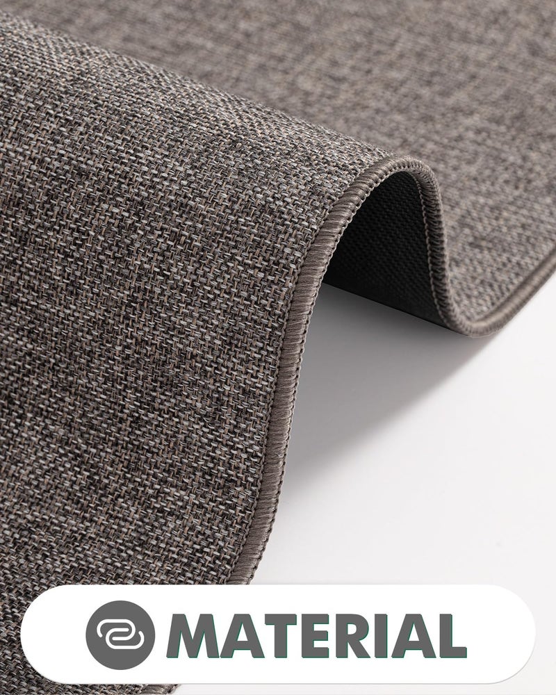 LUMI Indoor Door Mat  20""x32"" Non Slip Rubber Backing Entrance Mat  Easy Clean Low Profile Ultra Thin Entryway Mat for Inside House  Patio  Brown - Image 4