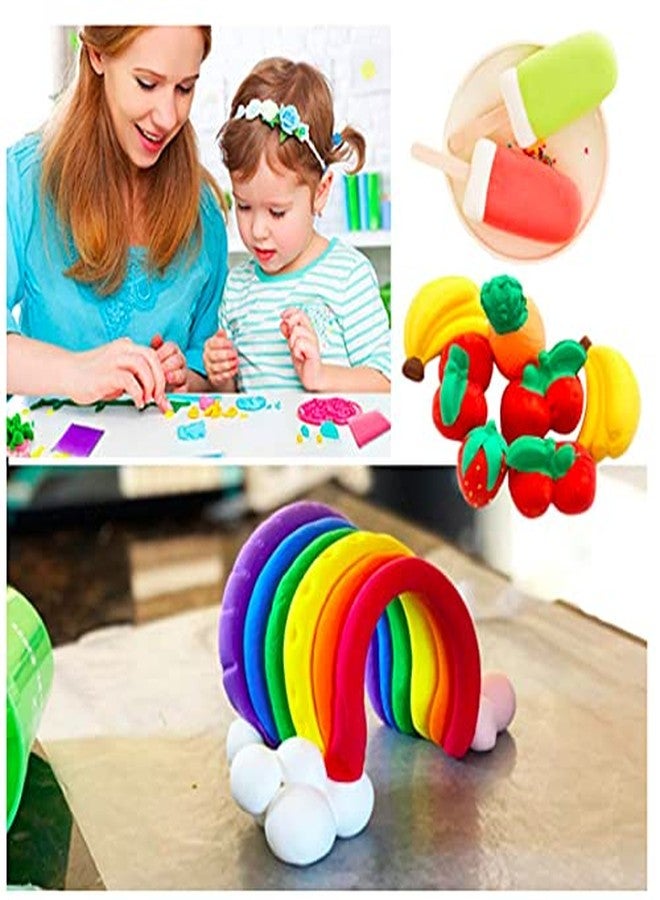 Homeish DIY Air Dry, Non-Toxic, Ultra Light, Colorful Modelling Foam Clay Pack with Tools for Kids (Pack of 12 Pcs) - Image 5
