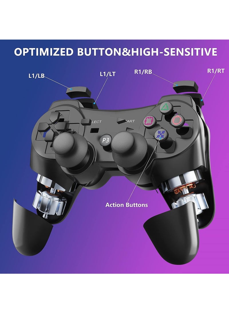Generic - Wireless Controller Compatible with PS 3, Bluetooth 4.0 Joystick, Double Shock Vibration Joystick Rechargeable Gamepad, for PS3 USB PC Controller... - Image 1