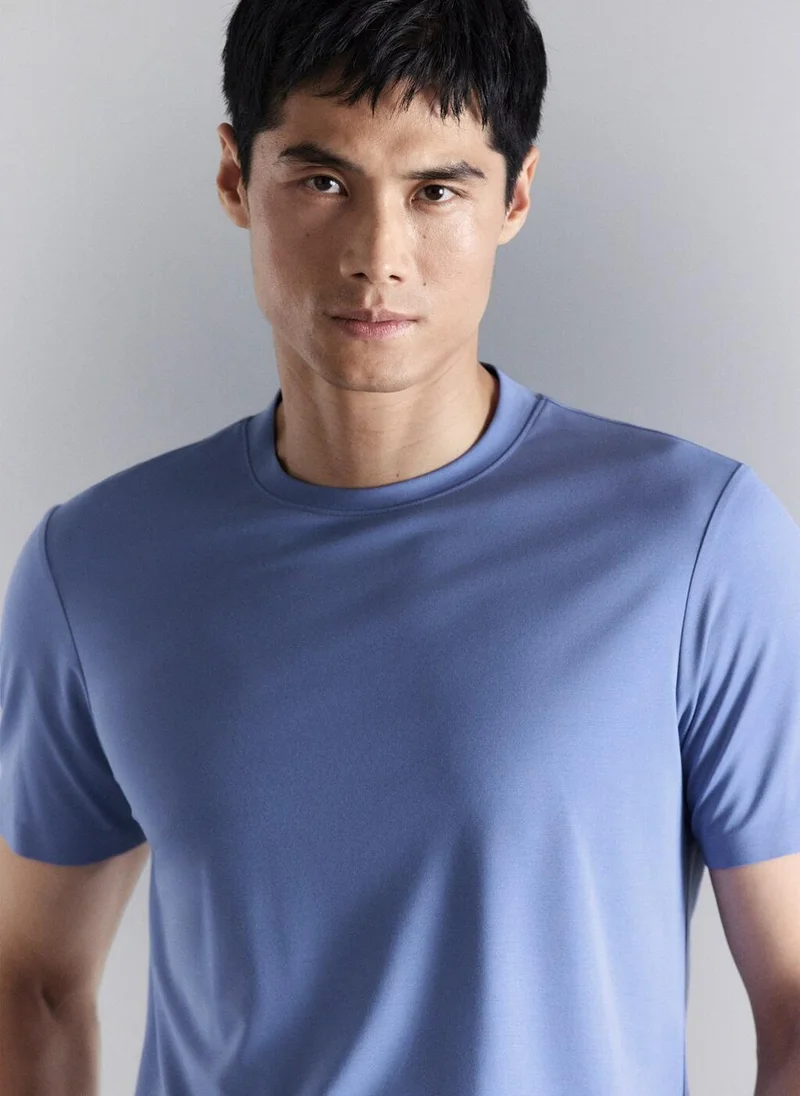 Mango Man  Slim fit comfort stretch Coolmax ® T-shirt for Men | Best Price UAE
