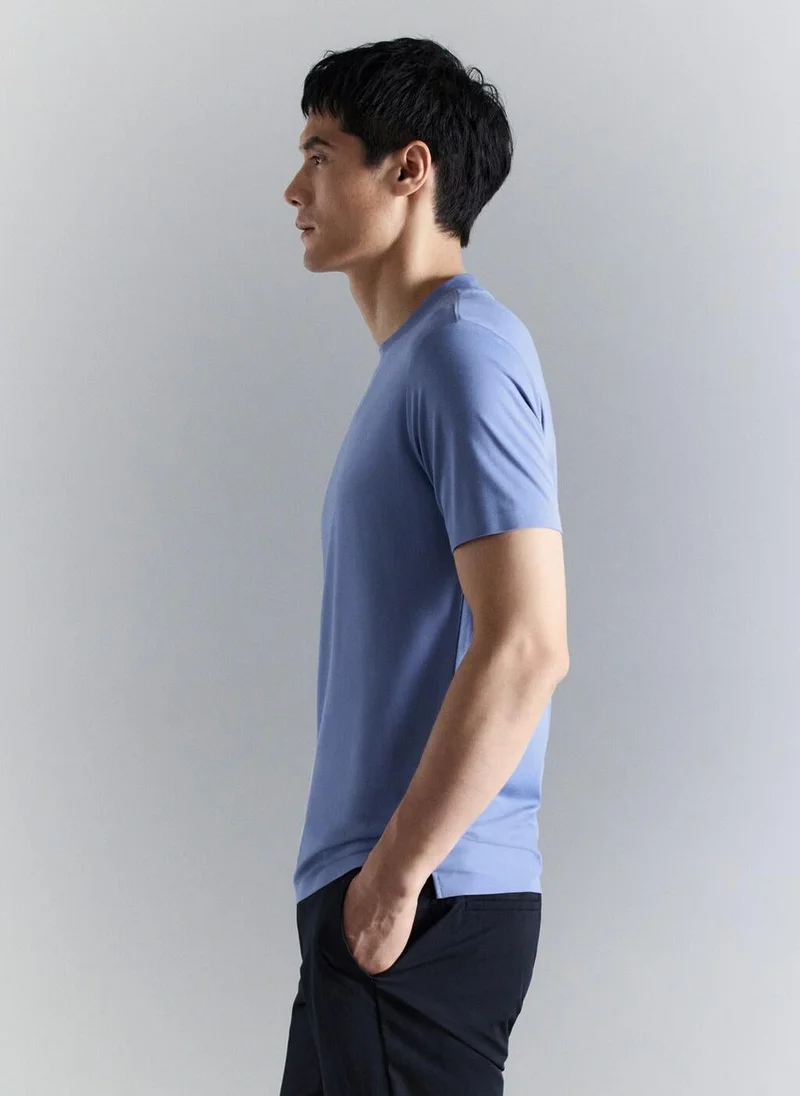 Mango Man  Slim fit comfort stretch Coolmax ® T-shirt for Men | Best Price UAE