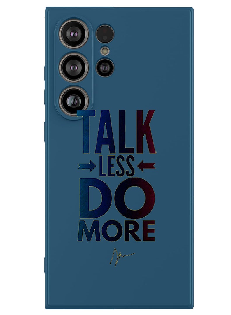 Theodor Protective Slim Fit Case Liquid Silicone Cover with Full Body Protection Anti-Scratch Shockproof Case For Samsung Galaxy S25 Ultra (Blue) - talk less do more - Image 1