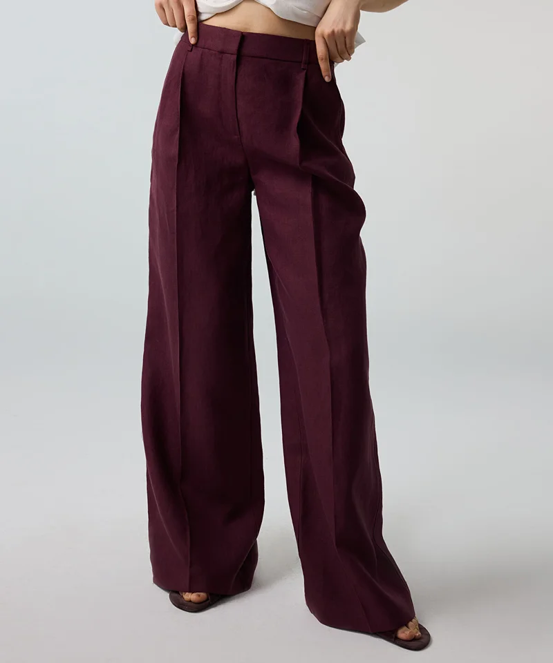 Ipekyol  Belted Wide-Leg Linen Trousers for Women | Best Price UAE
