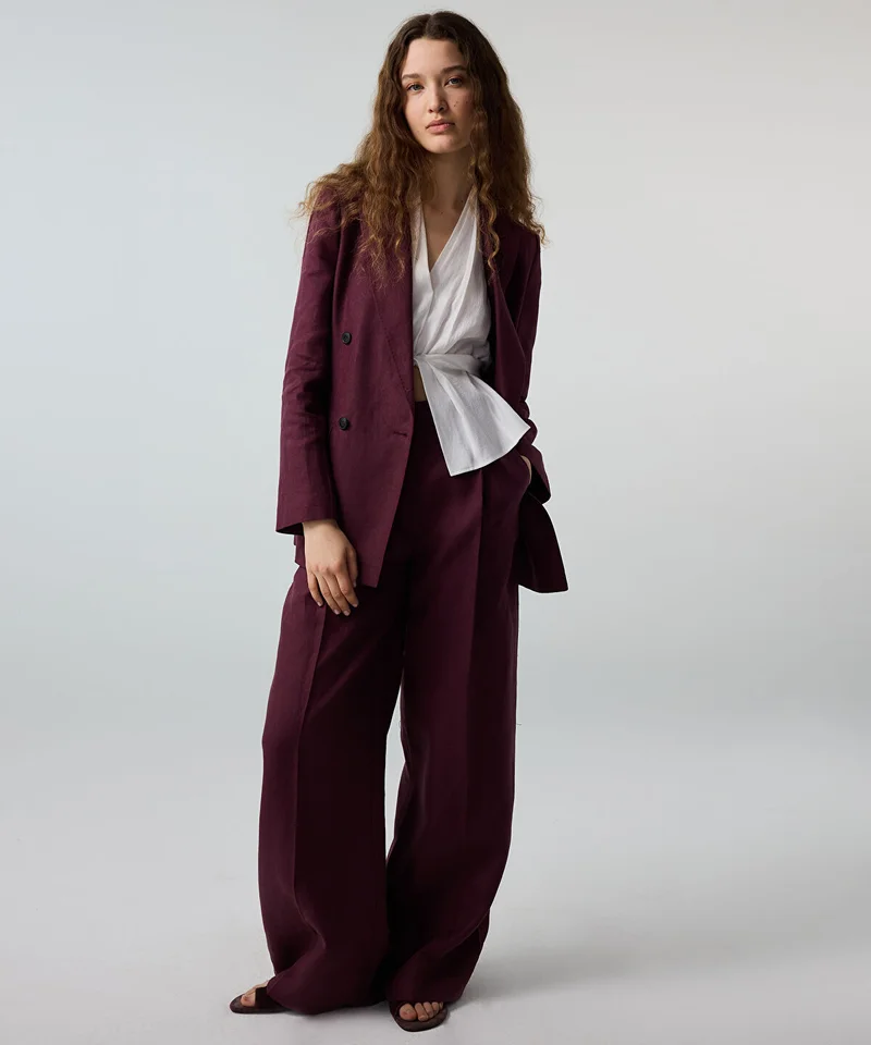 Ipekyol Belted Wide-Leg Linen Trousers