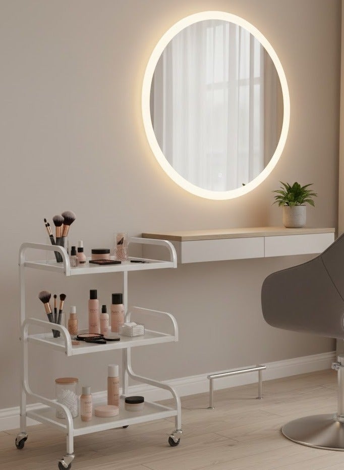 Globalstar Professional Glass Salon Trolley – 3 Shelves for Efficient Salon Storage - Image 4