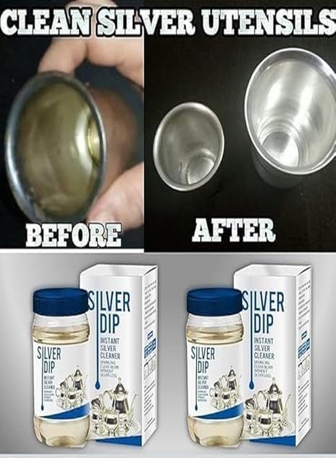 Dustex Silver Dip Cleaner liquid Cleaner Instant Sparkling Clean Silver Without Sliver Loss Silver Dip Fast-Acting Silver For Home Use (1PCS) - Image 4