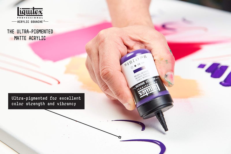 Liquitex Professional Acrylic Gouache, 2-oz (59ml) Bottle, Light Pink - Image 4