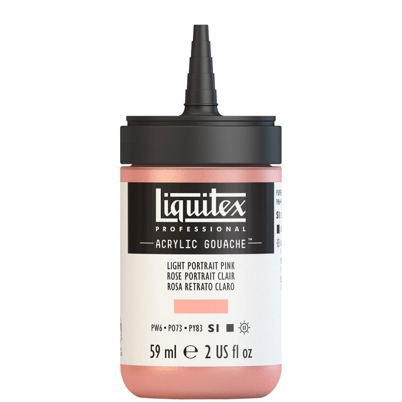 Liquitex Professional Acrylic Gouache, 2-oz (59ml) Bottle, Light Pink - Image 2