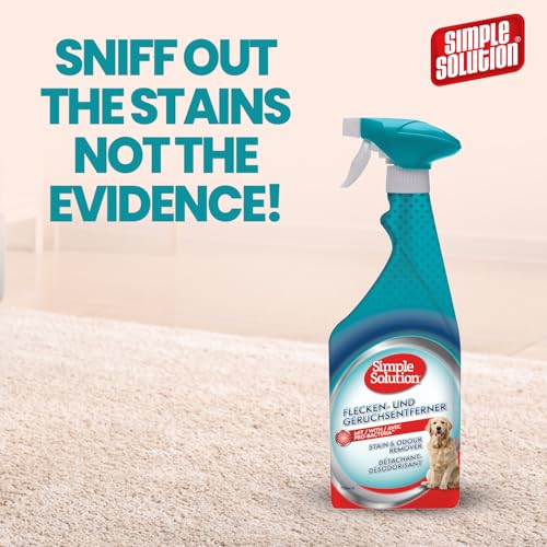 Simple Solution Dog Extreme Stain and Odour Remover, 3X Cleaning Power,Pro Bacteria and Enzymes Formula, Best for Feces, Vomit, Urine, Drool 750ml Spray Bottle - Image 5