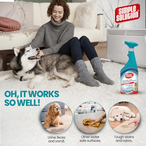 Simple Solution Dog Extreme Stain and Odour Remover, 3X Cleaning Power,Pro Bacteria and Enzymes Formula, Best for Feces, Vomit, Urine, Drool 750ml Spray Bottle - Image 3