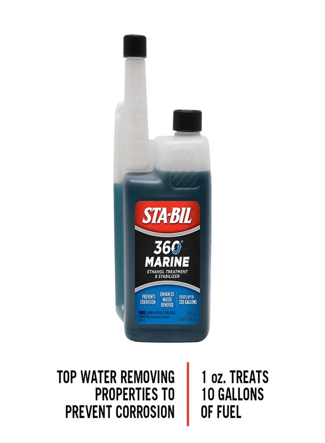 STA-BIL Marine Fuel System Treatment | Full Fuel System Cleaner, Fuel Injector Cleaner | Fuel Additive for Boats & Watercrafts, In-Season Cleaning & Protection 32 Fl. Oz. - Image 2