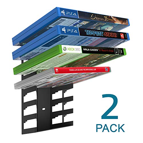 Monzlteck Video Game Case Storage Wall Mount for PS4, Xbox One, Xbox 360, Metal, Holds 14 Disc Boxes - Image 2