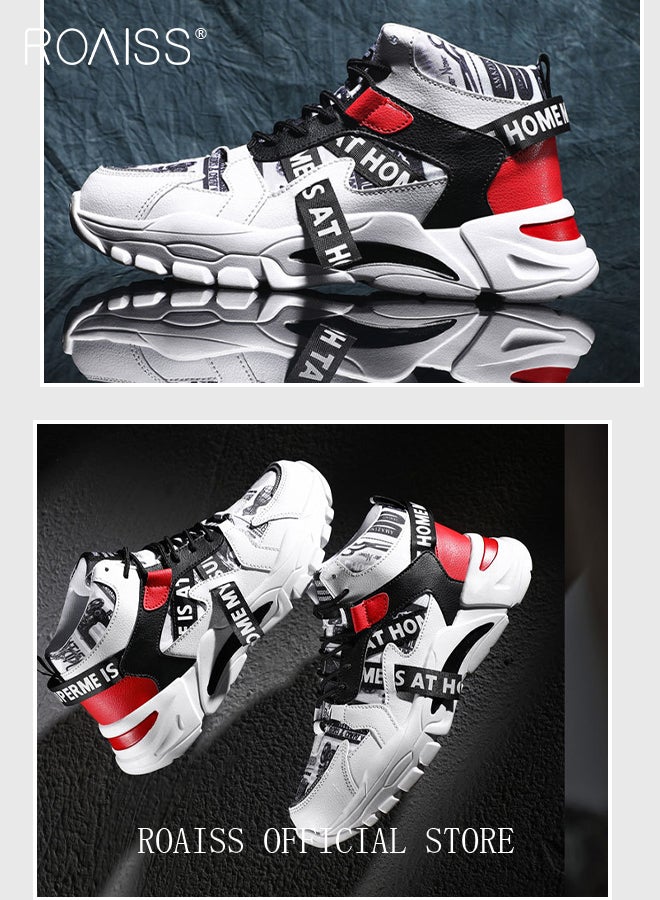 رويس أحذية رياضية أنيقة للرجال، أحذية برباط غير قابلة للانزلاق، أحذية رياضية عالية متعددة الاستخدامات، أحذية رياضية مريحة للرجال، مناسبة للارتداء اليومي والأنشطة الخارجية - Image 2