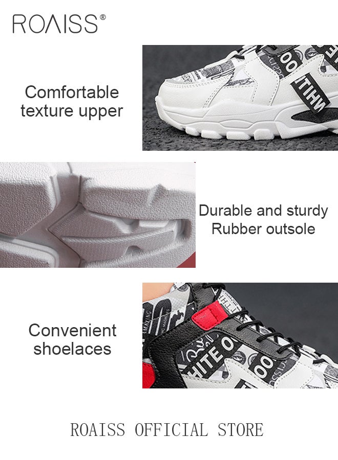رويس أحذية رياضية أنيقة للرجال، أحذية برباط غير قابلة للانزلاق، أحذية رياضية عالية متعددة الاستخدامات، أحذية رياضية مريحة للرجال، مناسبة للارتداء اليومي والأنشطة الخارجية - Image 3
