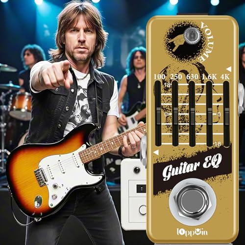 IOppWin Guitar Pedals, 5-Band Guitar Graphic Equalizer Pedal with Master Level Control - True Bypass & Metal Shell - Image 4