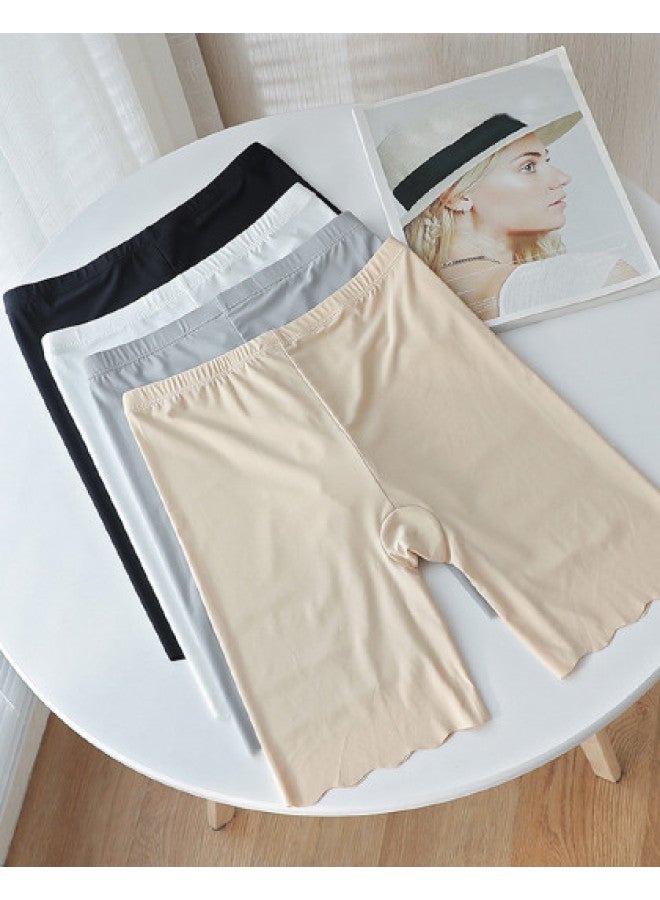 Top melon Women'S Safety Shorts, Seamless Anti-Peek Underwear, Solid Color Stretchy Breathable 3/4 Length Shorts - Image 1