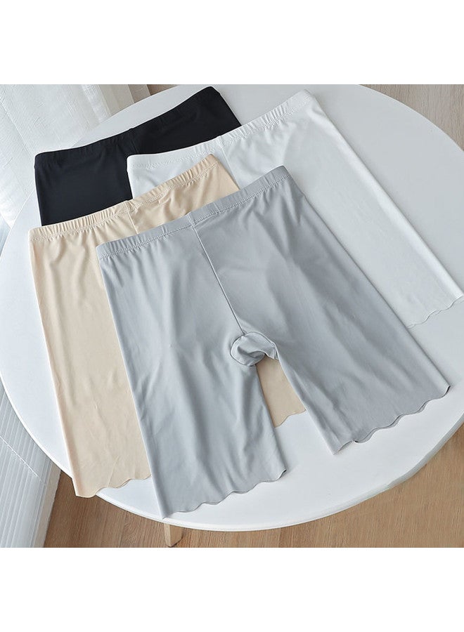 Top melon Women'S Safety Shorts, Seamless Anti-Peek Underwear, Solid Color Stretchy Breathable 3/4 Length Shorts - Image 3