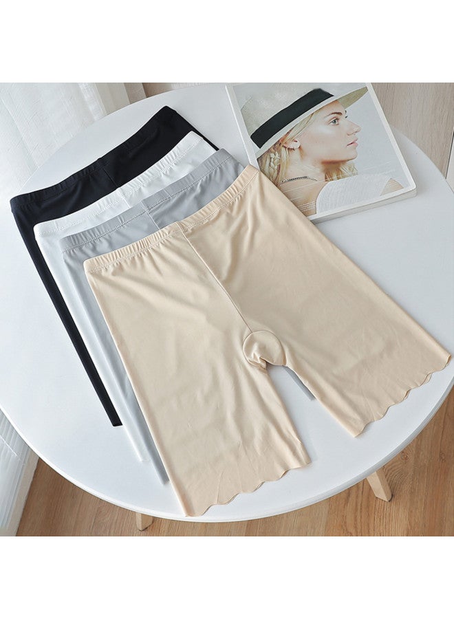 Top melon Women'S Safety Shorts, Seamless Anti-Peek Underwear, Solid Color Stretchy Breathable 3/4 Length Shorts - Image 2