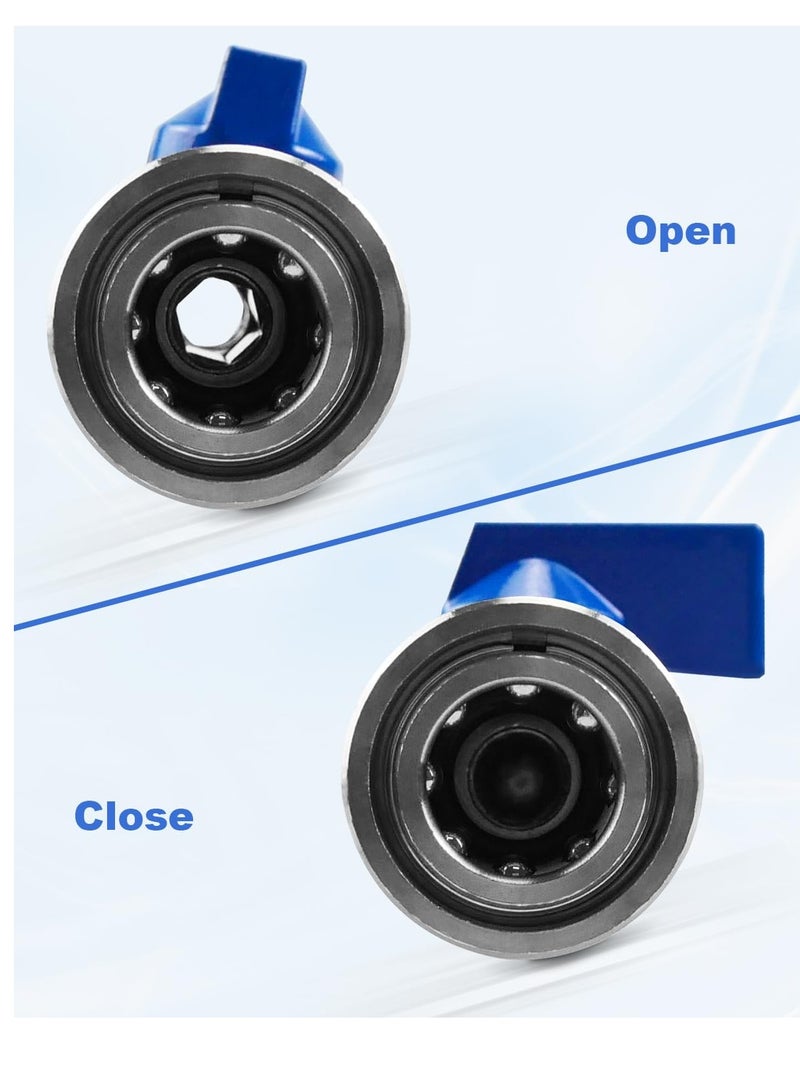 SYOSI Heavy Duty High Pressure Washer Ball Valve Kit 3/8 NPT Quick Connector 4500 PSI for Power Washer Hose Control Water Flow Switch with Raw Material Belt - Image 5