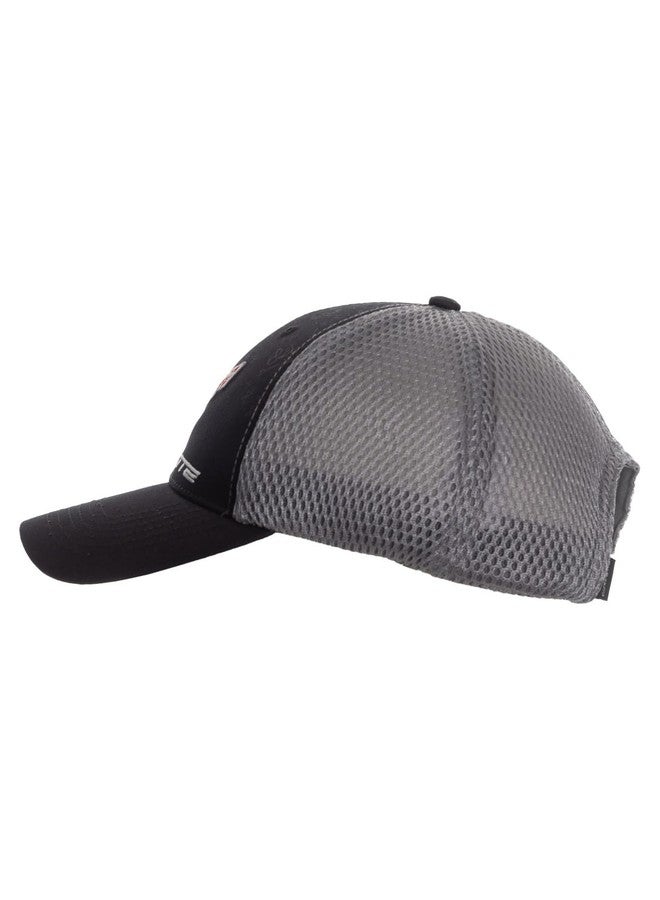 Calhoun Chevrolet Corvette Hat Black & Grey Mesh Trucker Cap C7 Logo Adjustable Snapback - Image 4