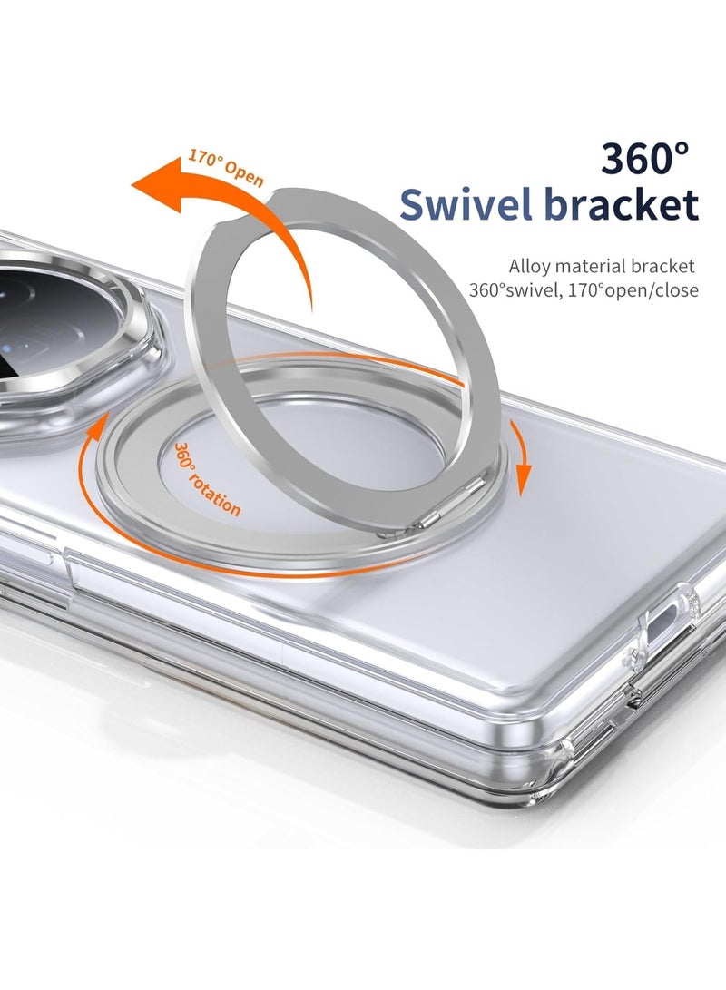 general Magnetic Case Case Compatible with Honor Magic V3 with Screen Protector, 360° Swivel Magnetic Stand, Transparent Shockproof Phone Cover - Image 4