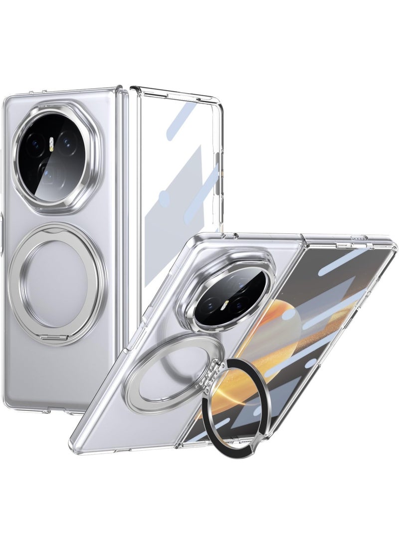 general Magnetic Case Case Compatible with Honor Magic V3 with Screen Protector, 360° Swivel Magnetic Stand, Transparent Shockproof Phone Cover - Image 1