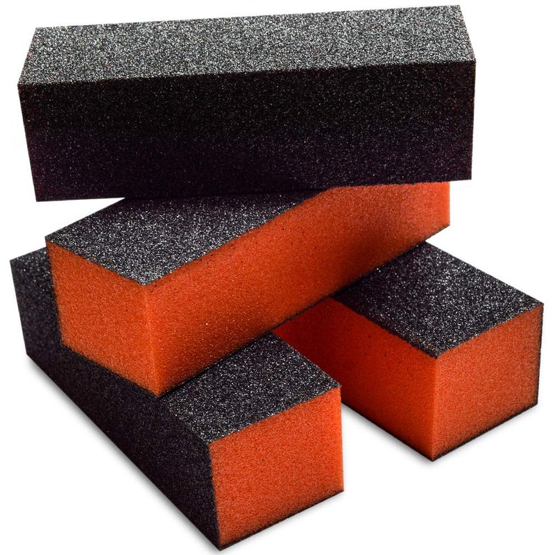 Karlash Nail Buffer Sanding Block Polisher Buffing File Nail Art Manicure Pedicure File 80/80 (Orange) - Image 2