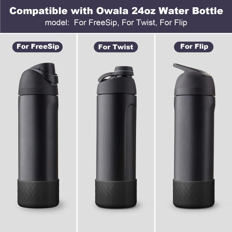 Beonsky Silicone Boot for Owala Water Bottle 24 oz, Anti-Slip Protective Sleeve for FreeSip/Twist/Flip Stainless Steel Water Bottles Accessories - Image 2