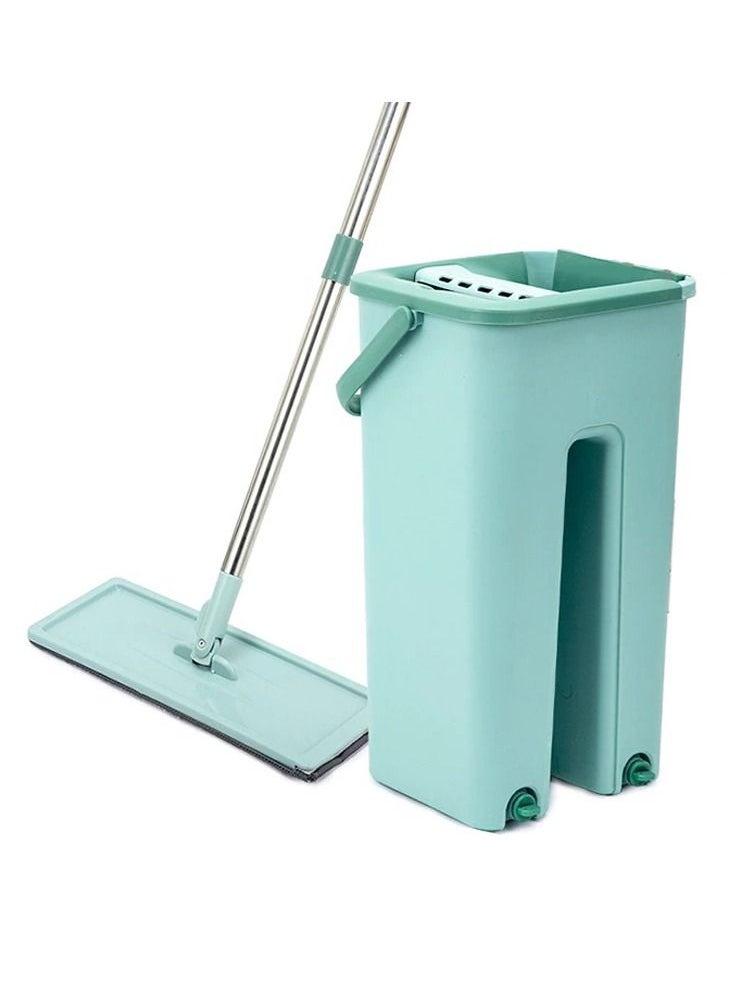 Scratch New Mop Self-Wash And Squeeze Dry Flat Mop With Bucket Mop Pads 2 In 1 mop  - Image 3