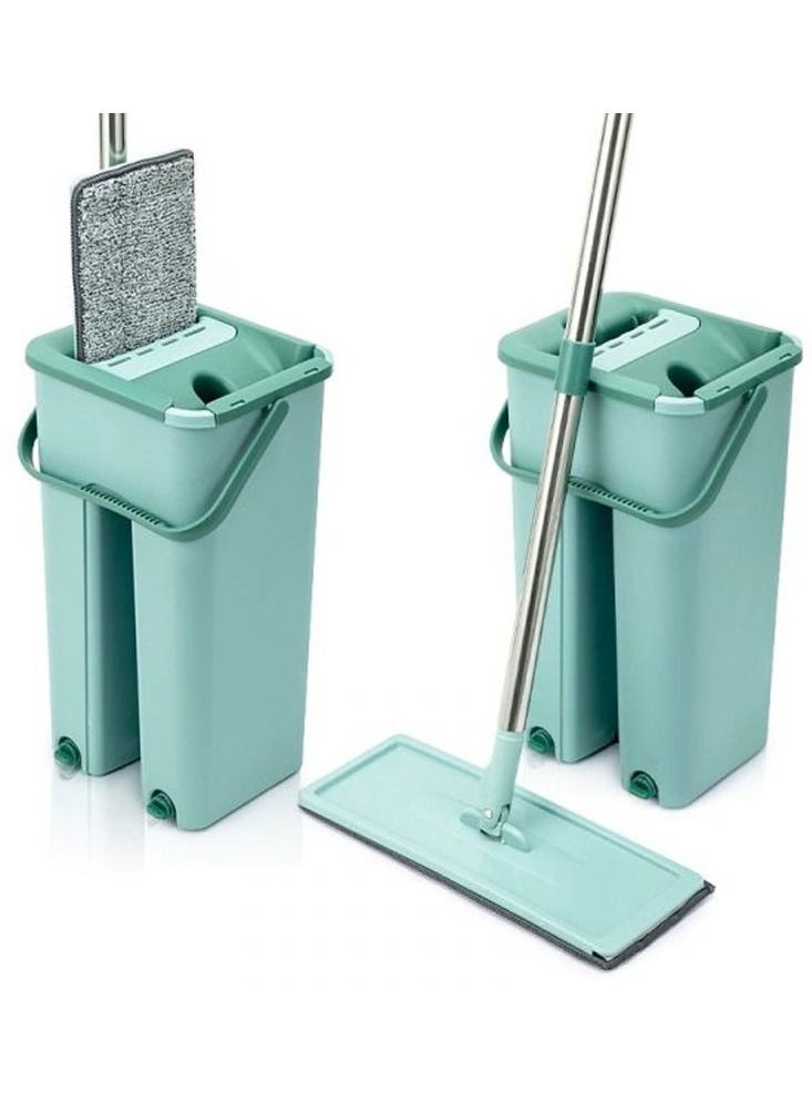 Scratch New Mop Self-Wash And Squeeze Dry Flat Mop With Bucket Mop Pads 2 In 1 mop  - Image 4