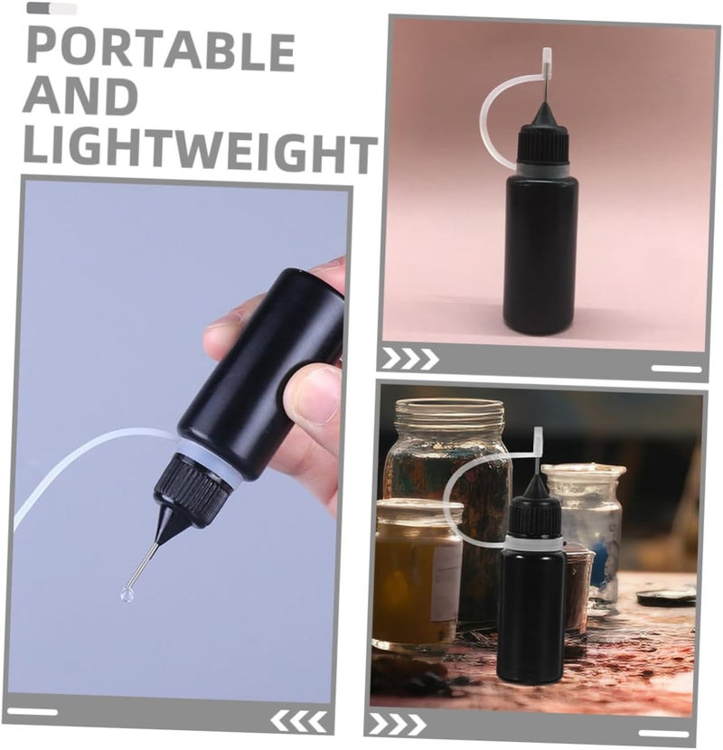 Uonlytech 10pcs Needle Squeeze Bottles Black Light Blocking Liquid Dispenser with Fine Tip Droppers for Glue Crafts Diy Projects Travel-friendly and Easy Control - Image 2