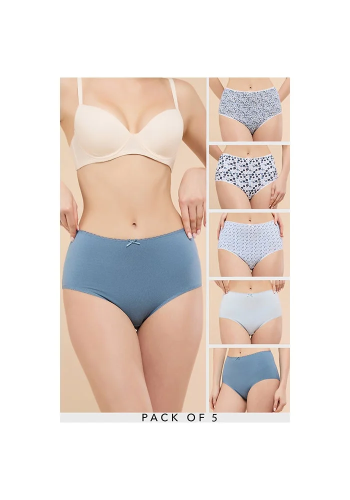5 Pack Solid Full Briefs