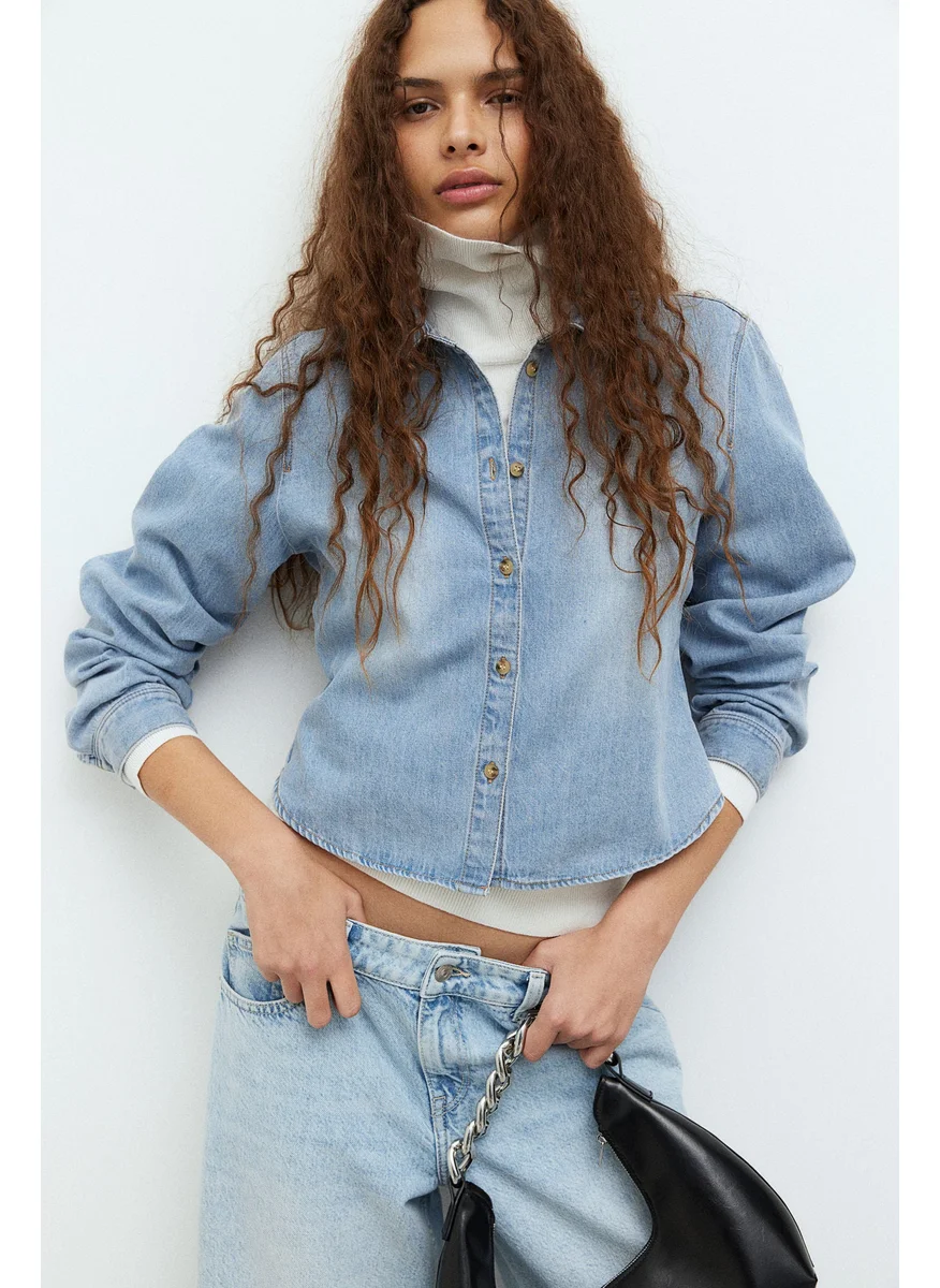 اتش اند ام Short Denim Shirt