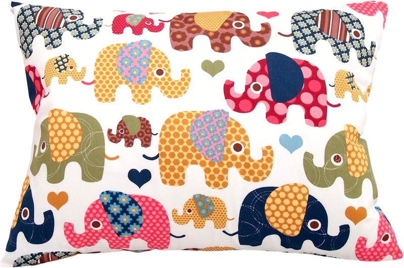 Comfy Turtles Toddler Pillowcase 13 x 18 Cotton - Elephant Pillow Cases, Travel Pillow Case Cover for Kids, Toddler Bedding Elephant Cases (Beige) - Image 1