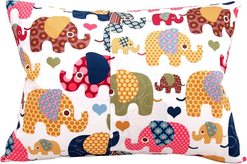 Comfy Turtles Toddler Pillowcase 13 x 18 Cotton - Elephant Pillow Cases, Travel Pillow Case Cover for Kids, Toddler Bedding Elephant Cases (Beige) - Image 2