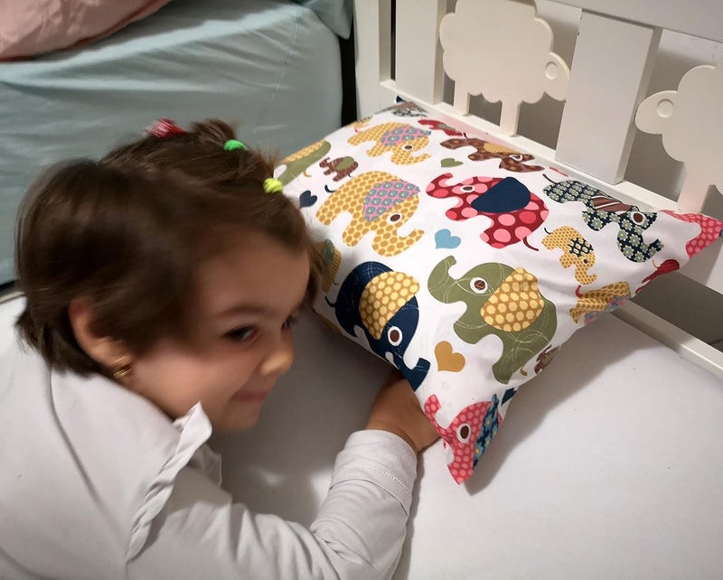 Comfy Turtles Toddler Pillowcase 13 x 18 Cotton - Elephant Pillow Cases, Travel Pillow Case Cover for Kids, Toddler Bedding Elephant Cases (Beige) - Image 4