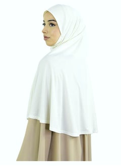 Perfectory PERFECTORY Lightweight Instant Hijab, Lycra Blend, All Seasons, Prayers, Sports, Size X-Large - White  - Image 2