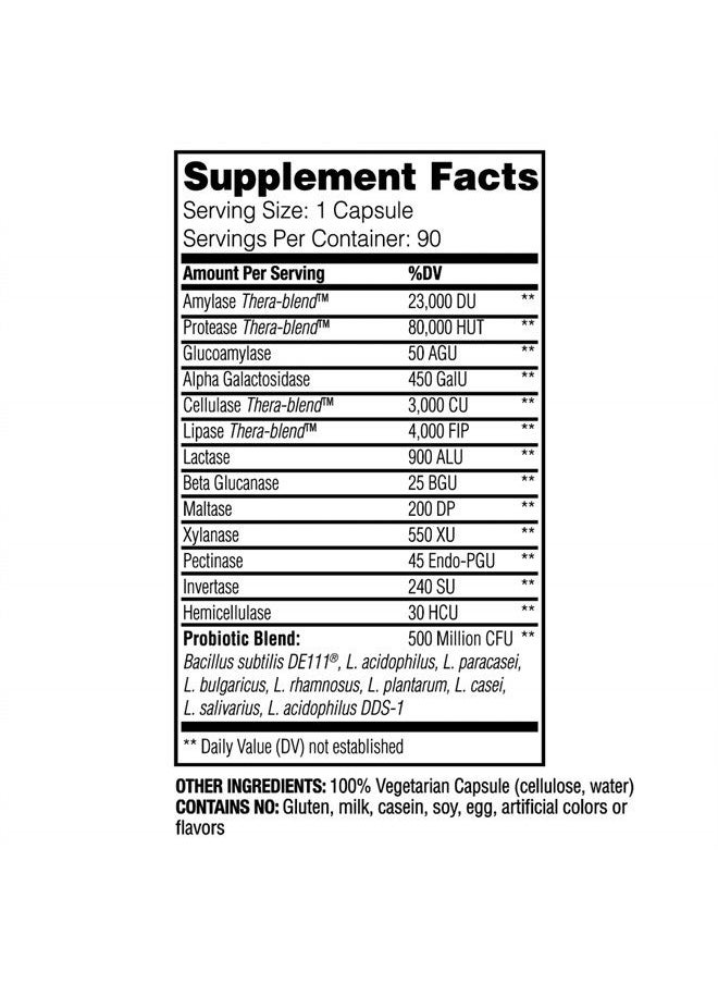ENZYMEDICA - Digest Gold + Probiotics, 2-in-1 Advanced Formula, Supports Healthy Gut with 9 Different Probiotic Strains, Improves Digestion, 90 Capsules - Image 1