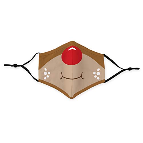 WeddingStar قناع وجه شتوي قابل للغسل 3 طبقات للبالغين من WEDDINGSTAR قابل لإعادة الاستخدام وقابل للتعديل مع جيب فلتر رودولف - Image 5